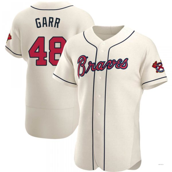 Custom #48 Cream ATL Baseball Shirt Top