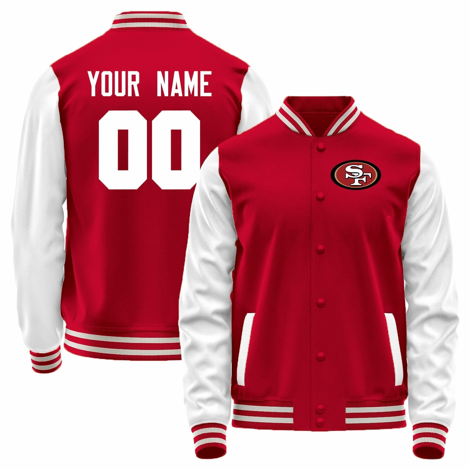 Custom White SF Football Shirt Top