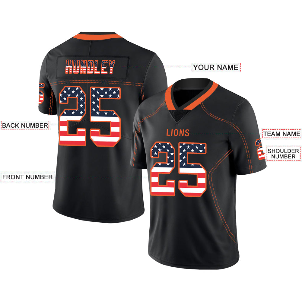 Custom Black Football Shirt Top