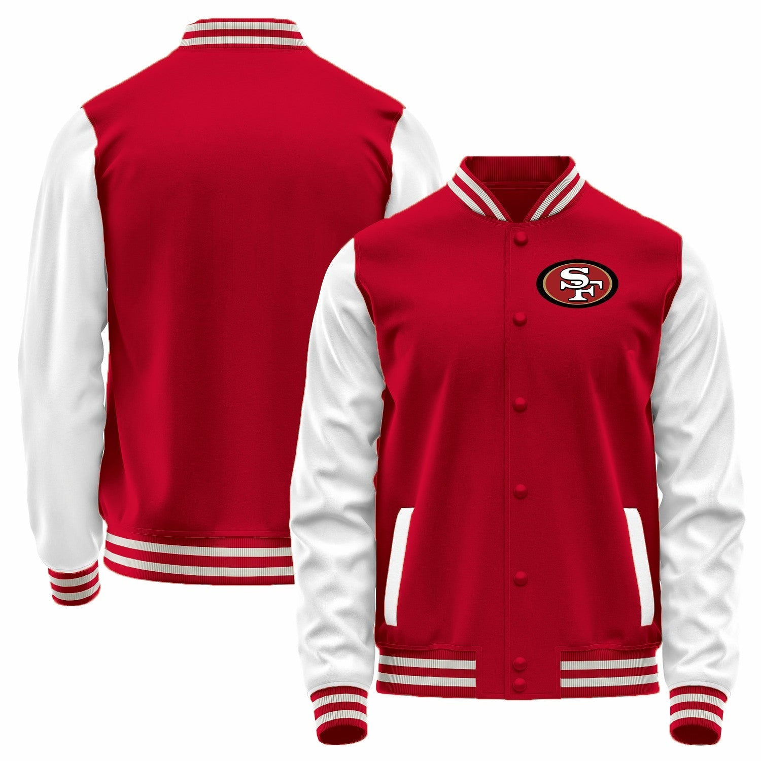 Custom White SF Football Shirt Top