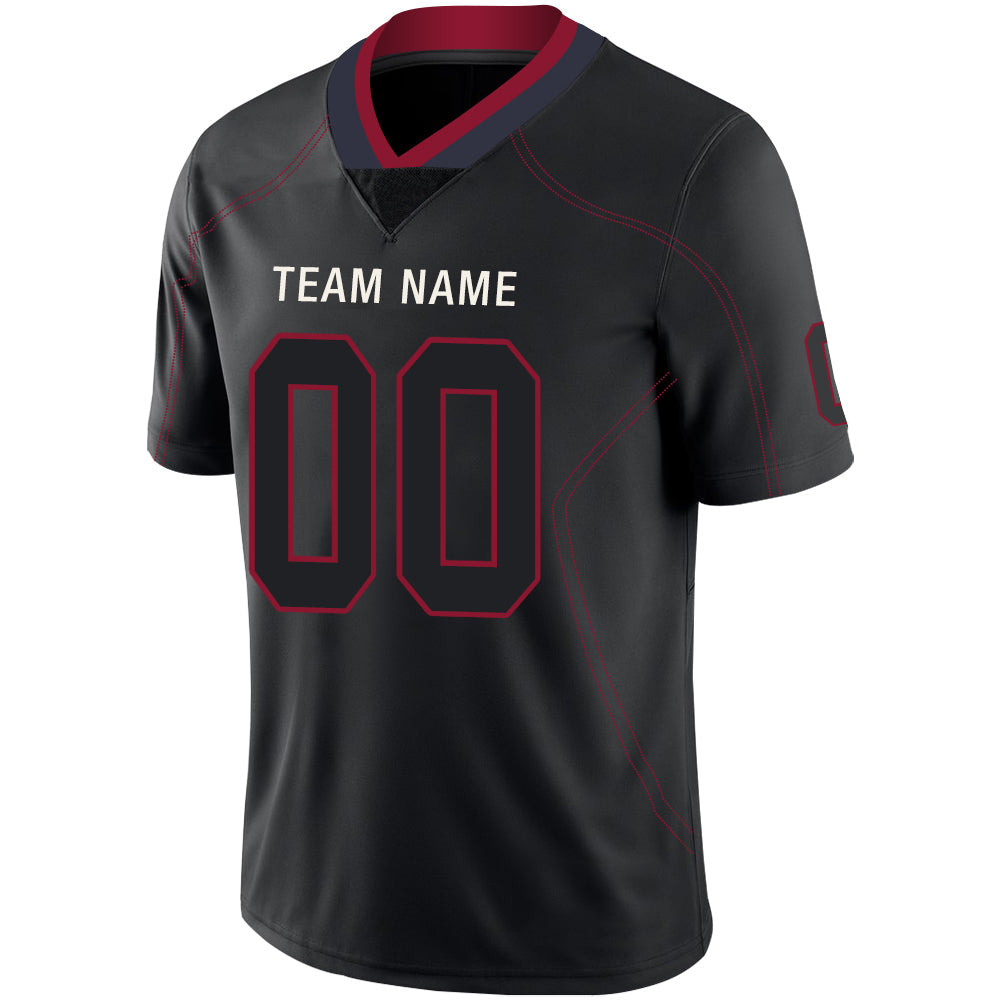 Custom Black HOU Football Shirt Top