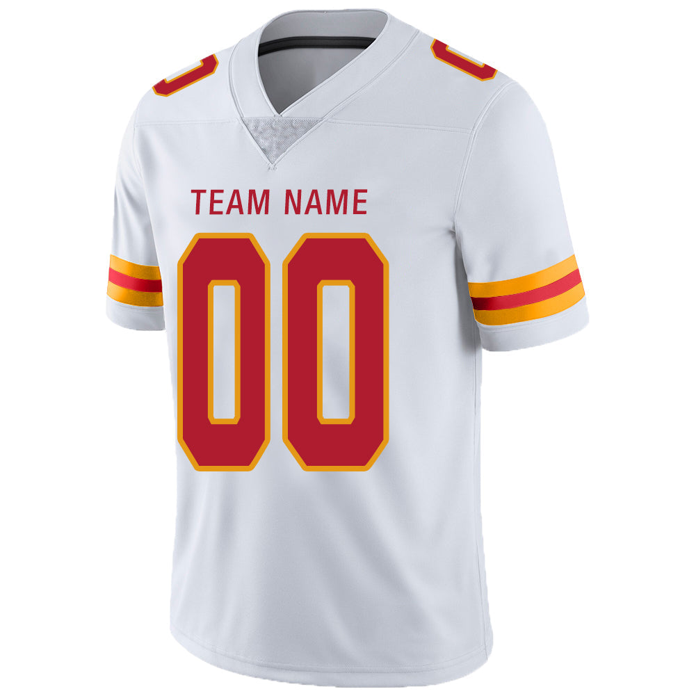 Custom White KC Football Shirt Top