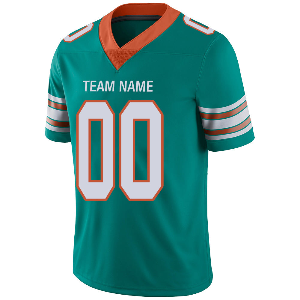 Custom Aqua MIA Football Shirt Top