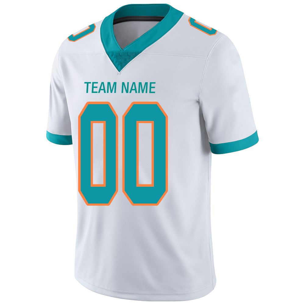 Custom White MIA Football Shirt Top