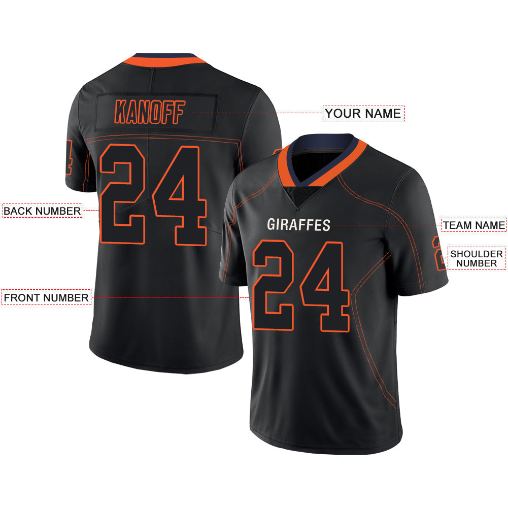 Custom Black Football Shirt Top