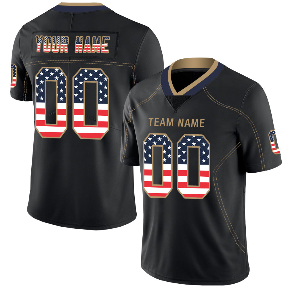 Custom Black LAC Football Shirt Top