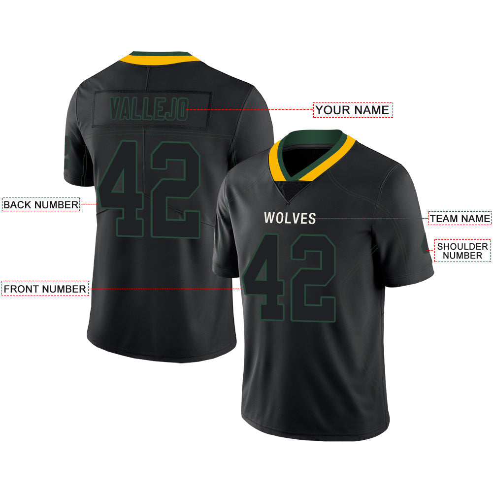 Custom Black GB Football Shirt Top
