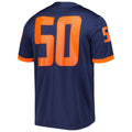 Custom #50 Navy Football Shirt Top