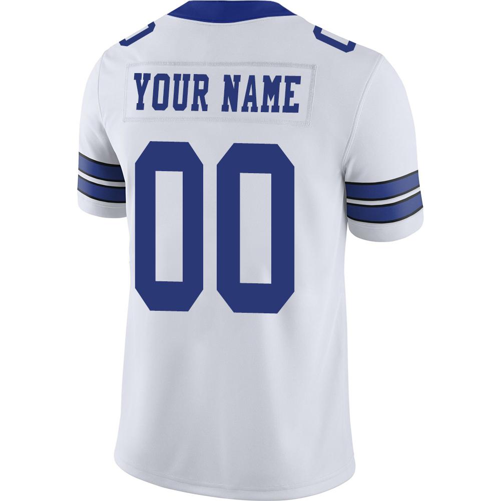 Custom White DAL Football Shirt Top