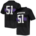 Custom #51 Black Football Shirt Top