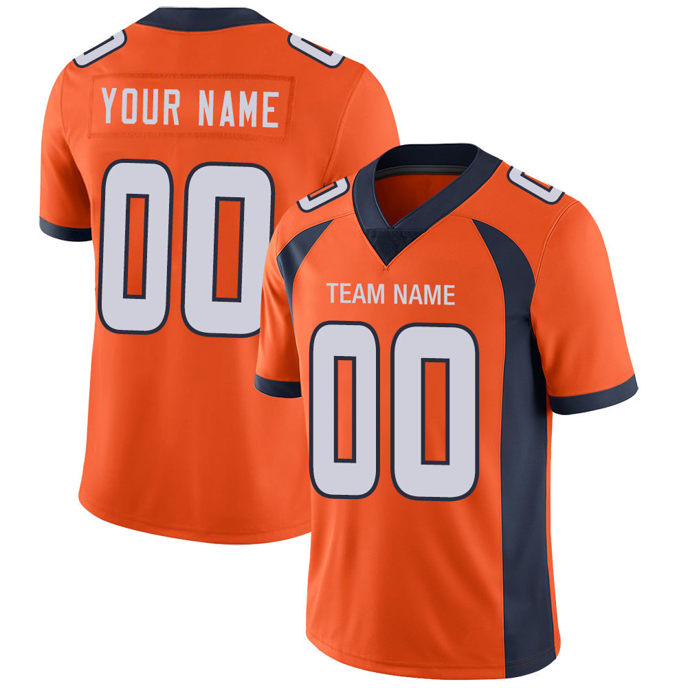 Custom Orange DEN Football Shirt Top
