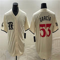Custom #53 Cream LAD Baseball Shirt Top