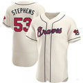 Custom #53 Cream ATL Baseball Shirt Top