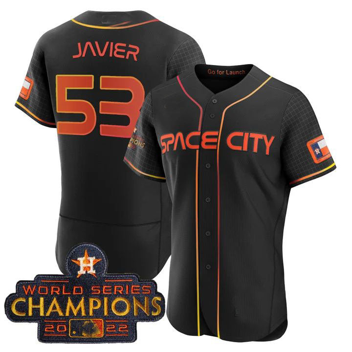 Custom #53 Black 2023 HOU Baseball Shirt Top