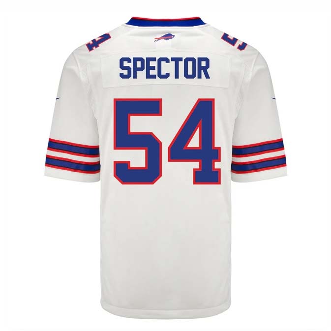 Custom #54 White BUF Football Shirt Top