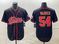Custom #54 Black Baseball Shirt Top