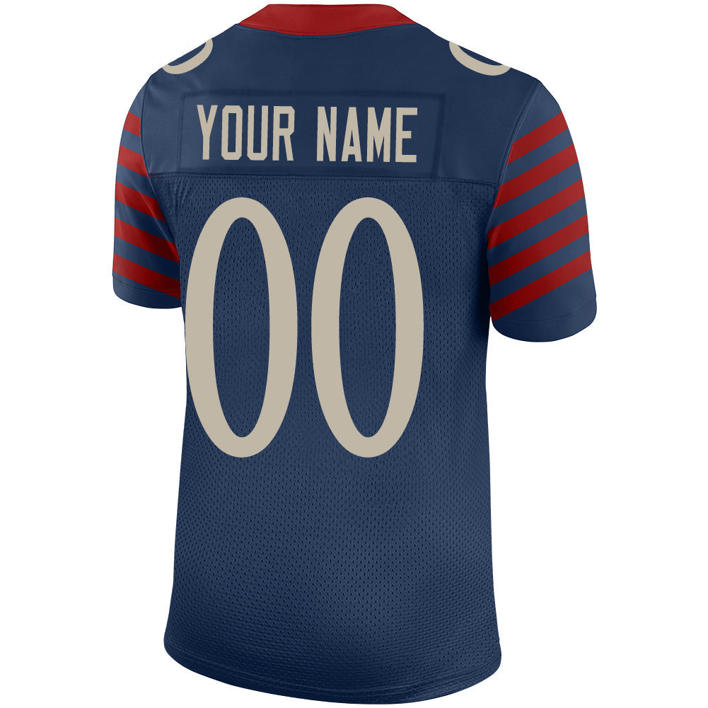 Custom Navy NE Football Shirt Top