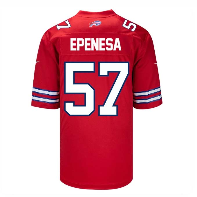 Custom #57 Red BUF Football Shirt Top