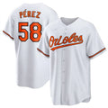 Custom #58 White BAL Baseball Shirt Top