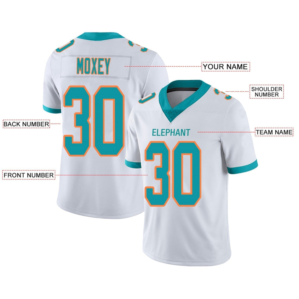 Custom Aqua MIA Football Shirt Top