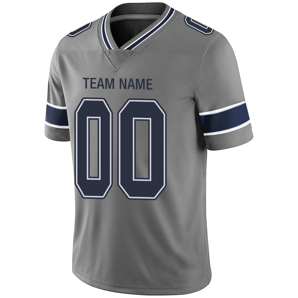 Custom Grey DAL Football Shirt Top
