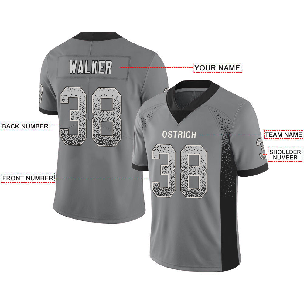 Custom Grey LV Football Shirt Top