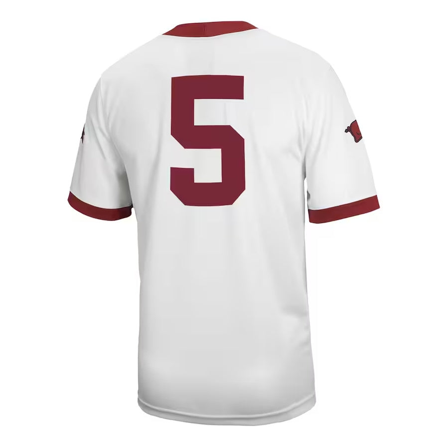 Custom #5 White Football Shirt Top