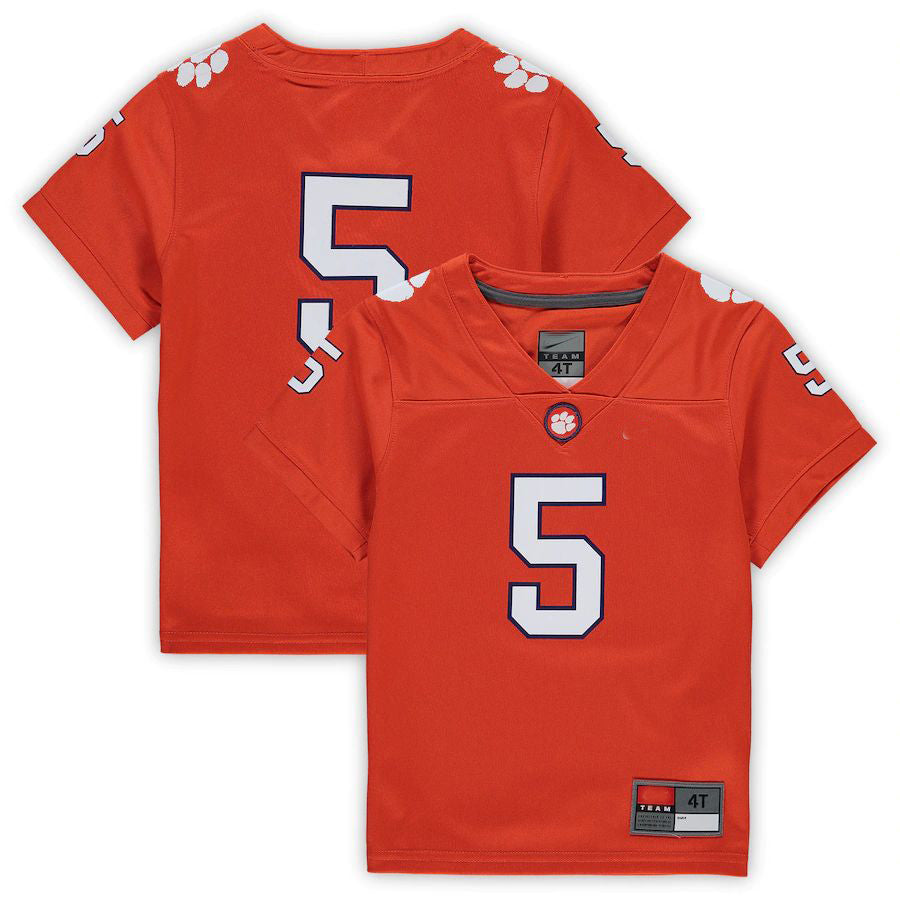 Custom #5 Orange Football Shirt Top