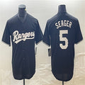 Custom #5 Black LAD Baseball Shirt Top