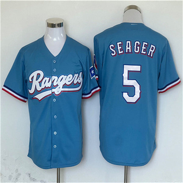 Custom #5 Blue LAD Baseball Shirt Top
