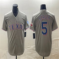 Custom #5 Gray LAD Baseball Shirt Top