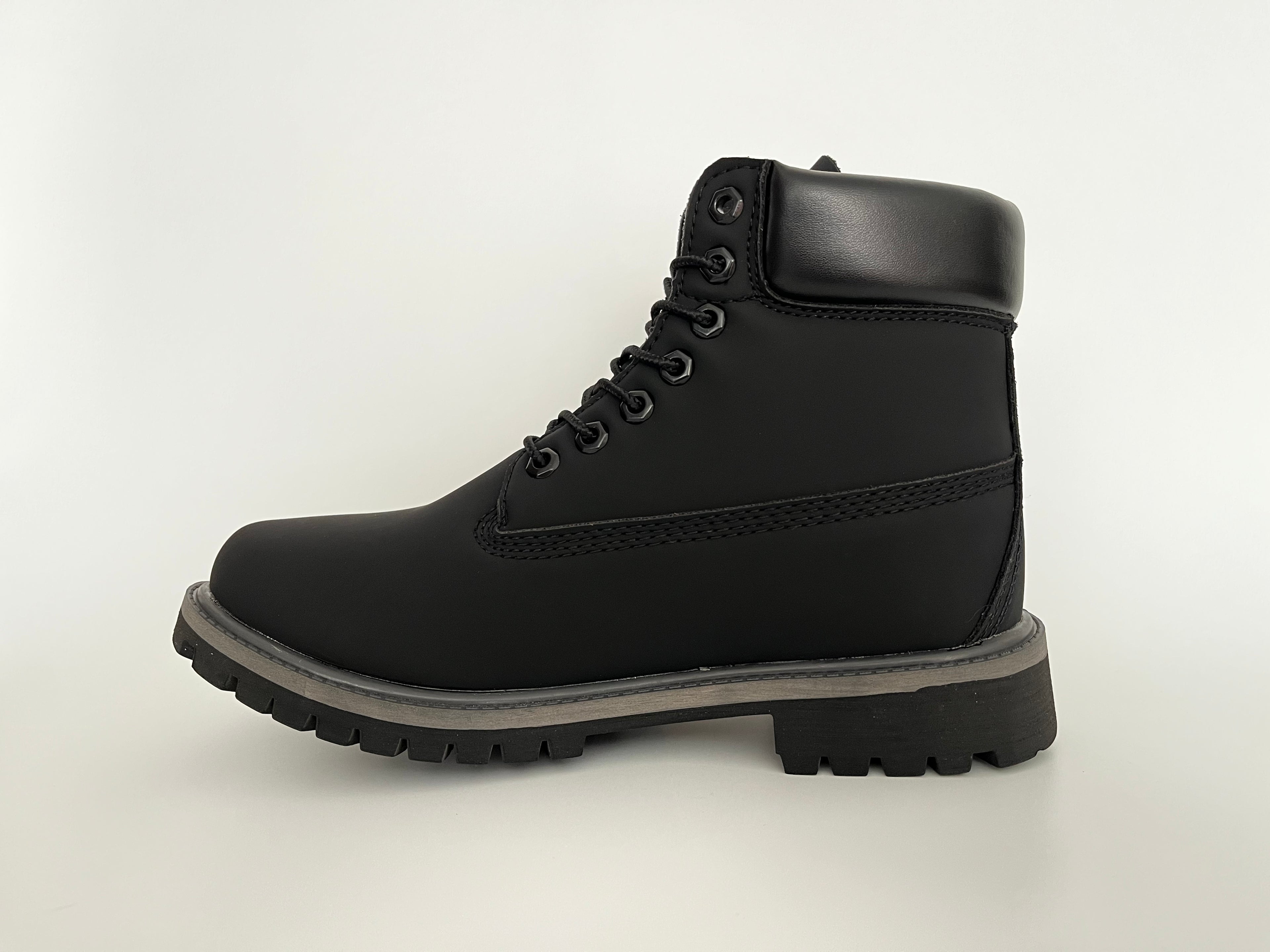 Classic Black Waterproof Combat Boots for Women - 6-Inch Premium Fashion Leather Boots