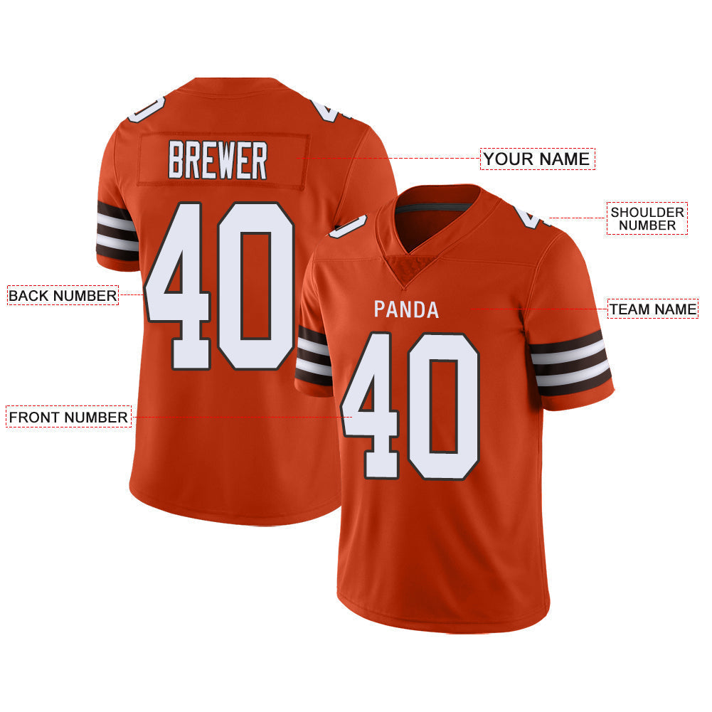 Custom Orange Football Shirt Top