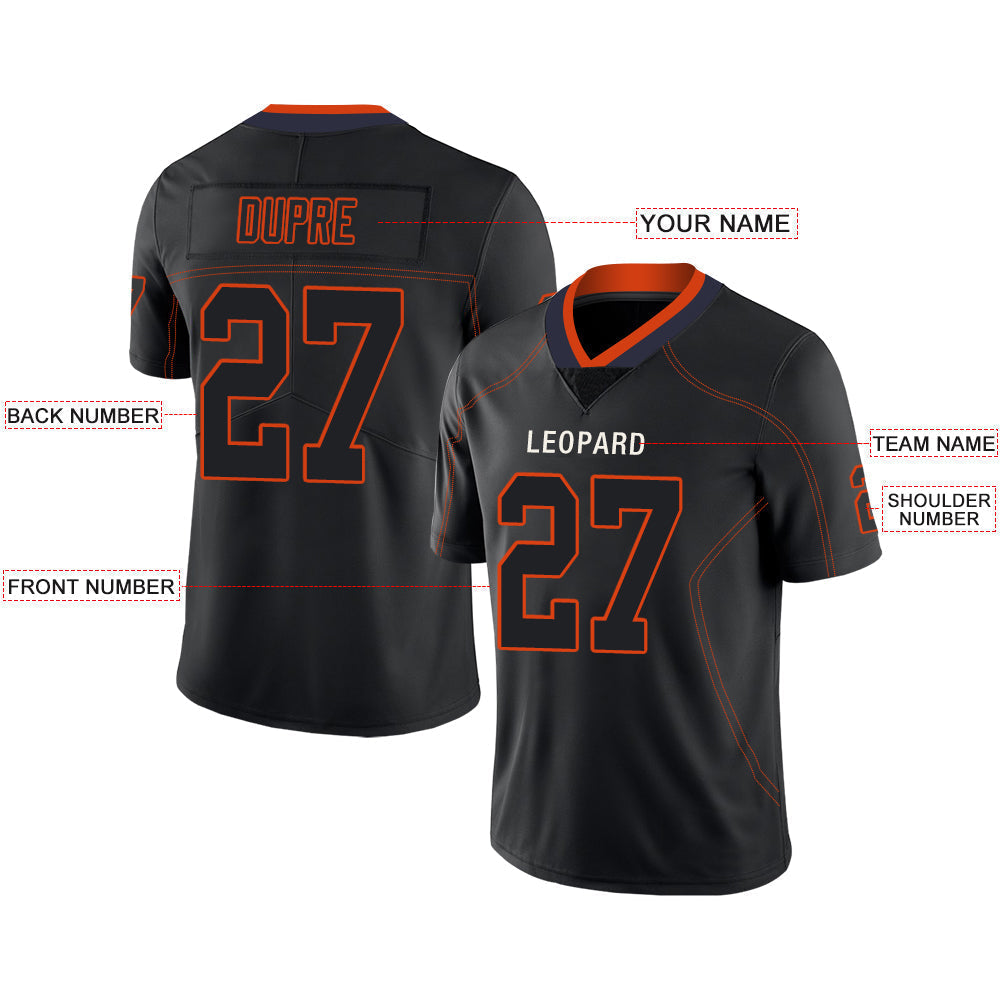 Custom Black DEN Football Shirt Top