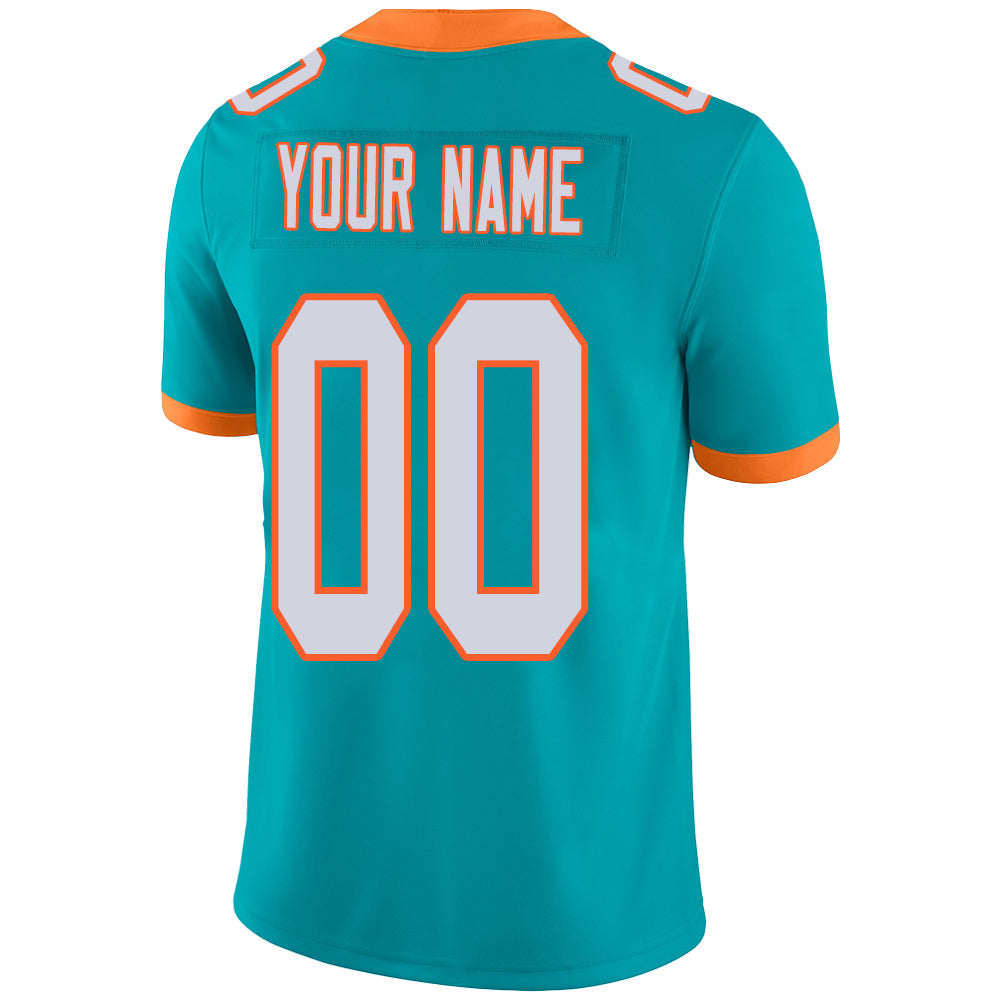 Custom Aqua MIA Football Shirt Top