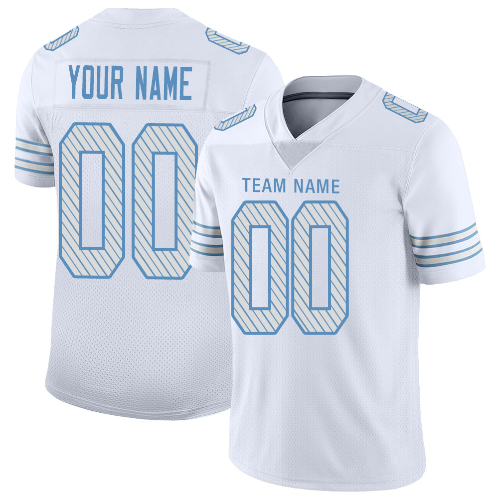 Custom White BUF Football Shirt Top