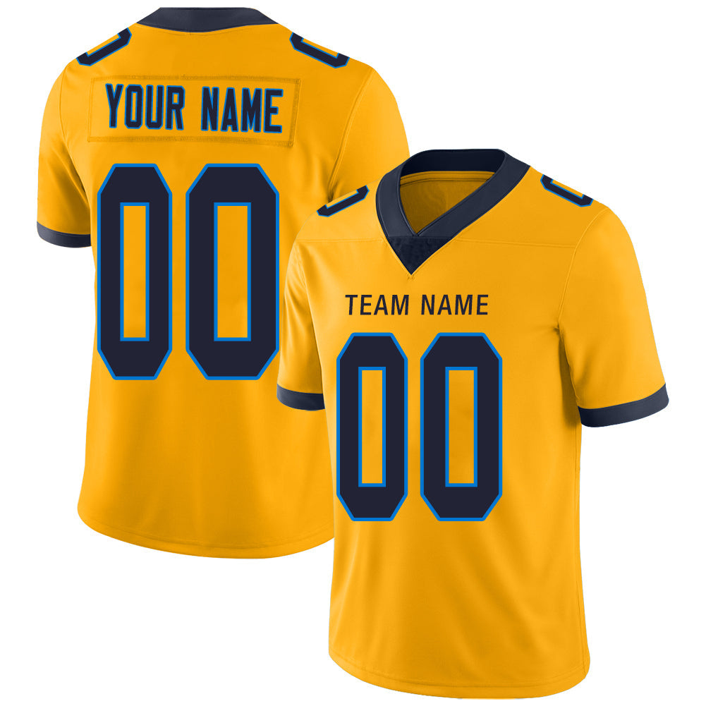 Custom Gold LAC Football Shirt Top