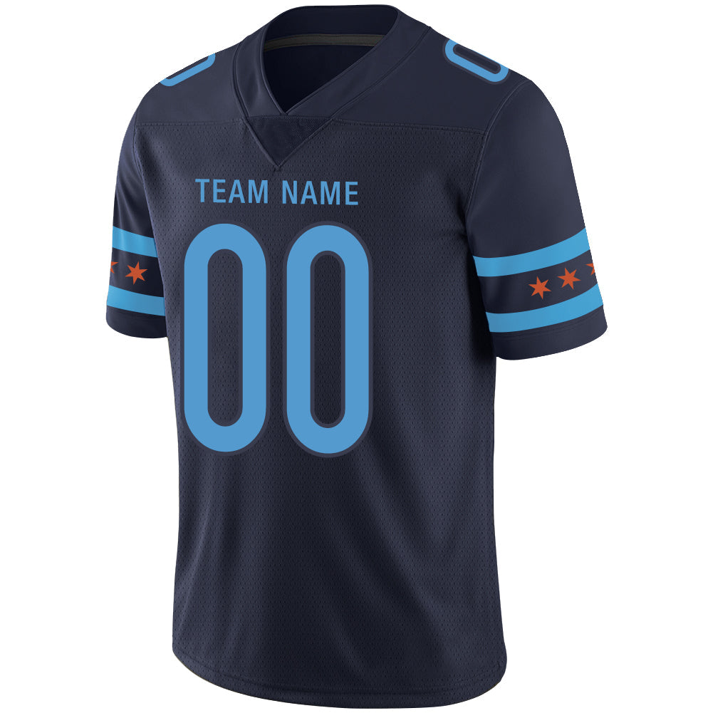 Custom Navy Football Shirt Top