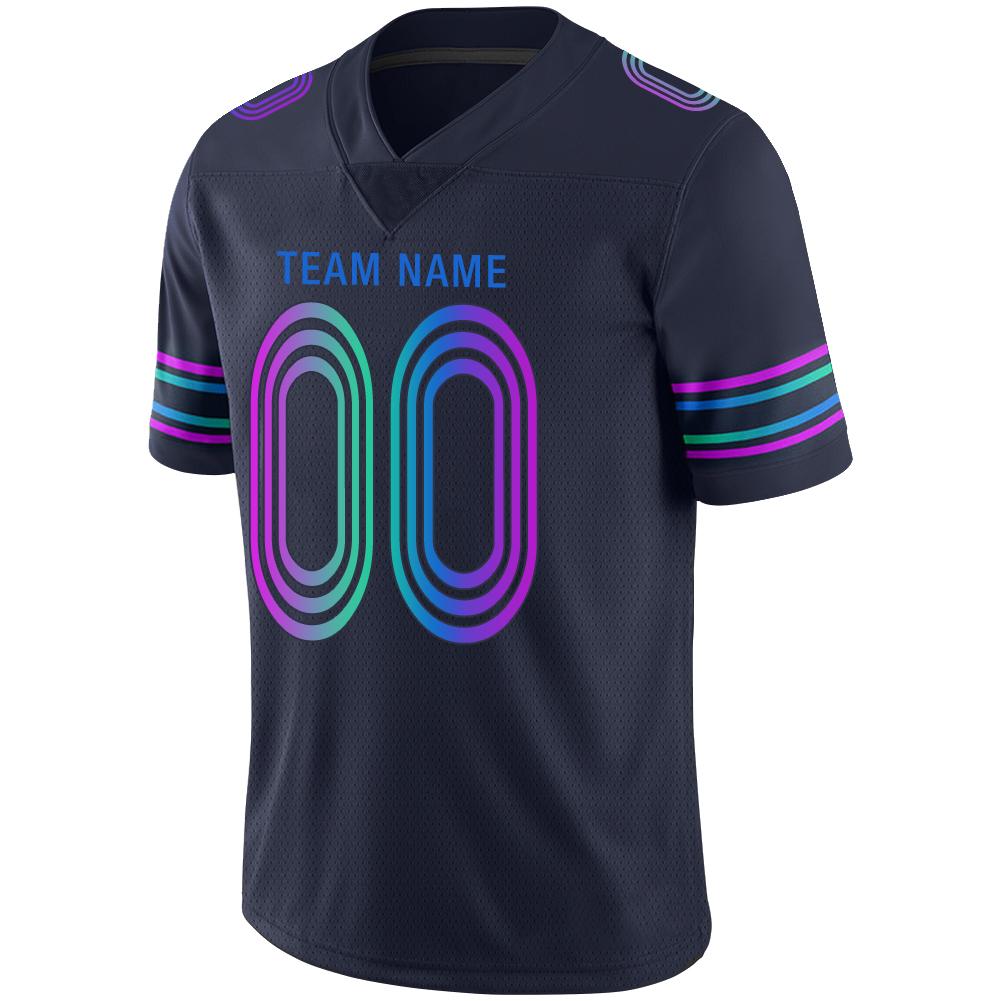 Custom Navy DAL Football Shirt Top