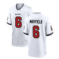 Custom #6 White TB Football Shirt Top