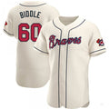 Custom #60 Cream ATL Baseball Shirt Top