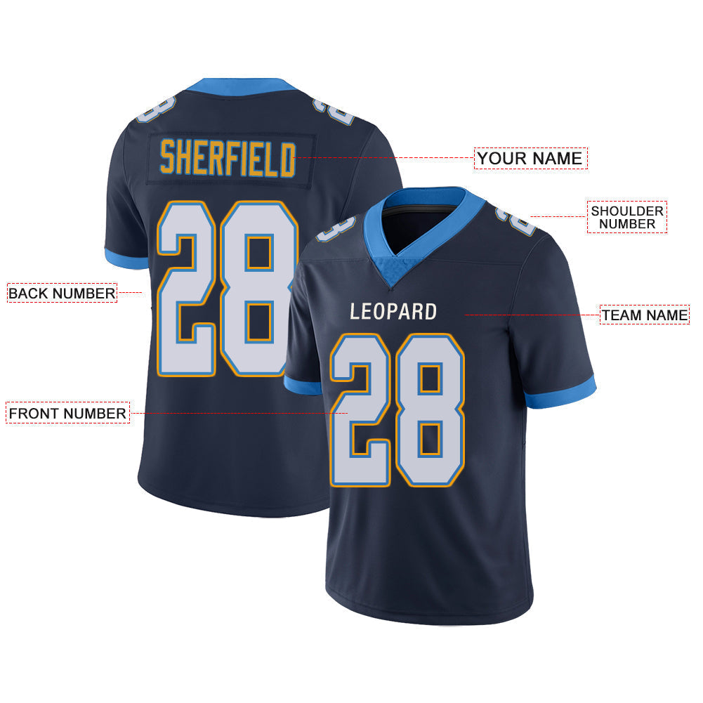 Custom Navy LAC Football Shirt Top