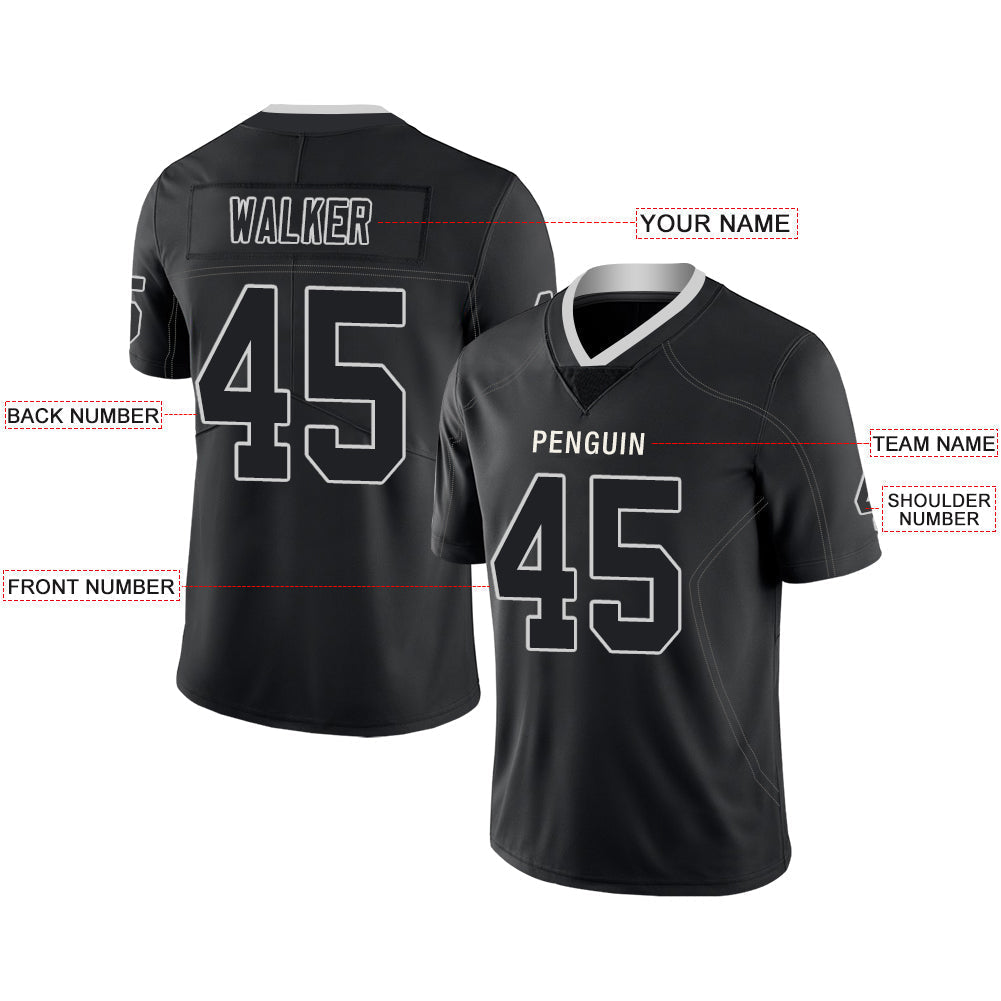 Custom Black LV Football Shirt Top
