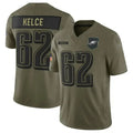 Custom #62 Olive 2025 PHI Football Shirt Top