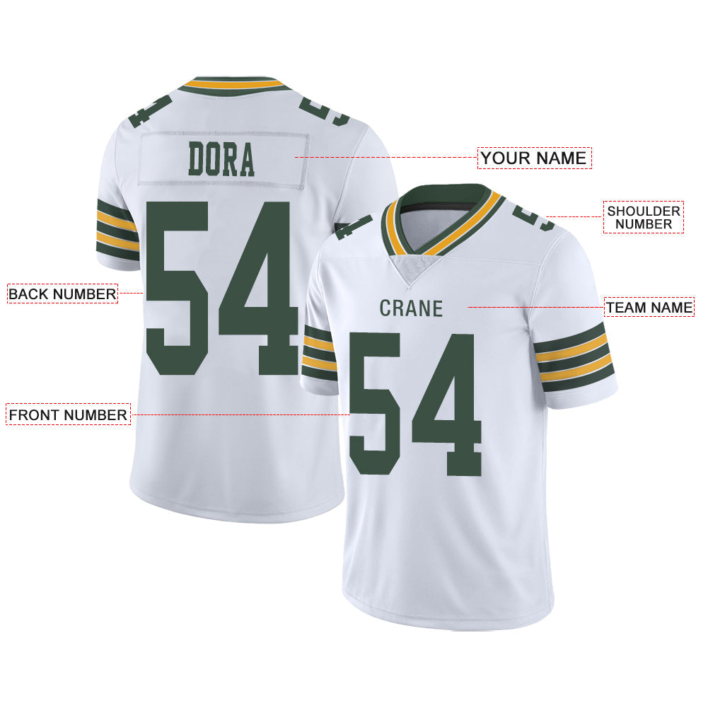Custom White GB Football Shirt Top