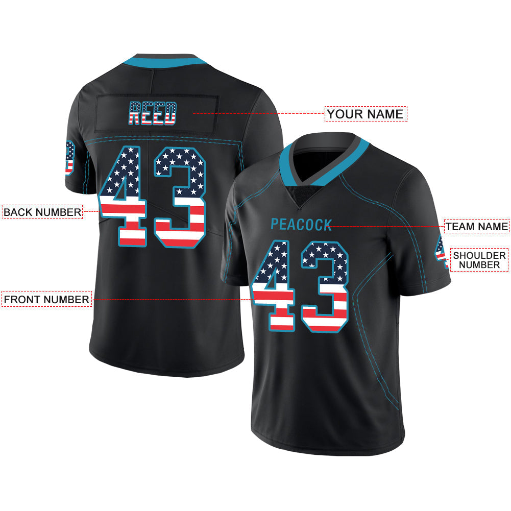 Custom Black Football Shirt Top