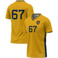 Custom #67 Gold College Shirt Top