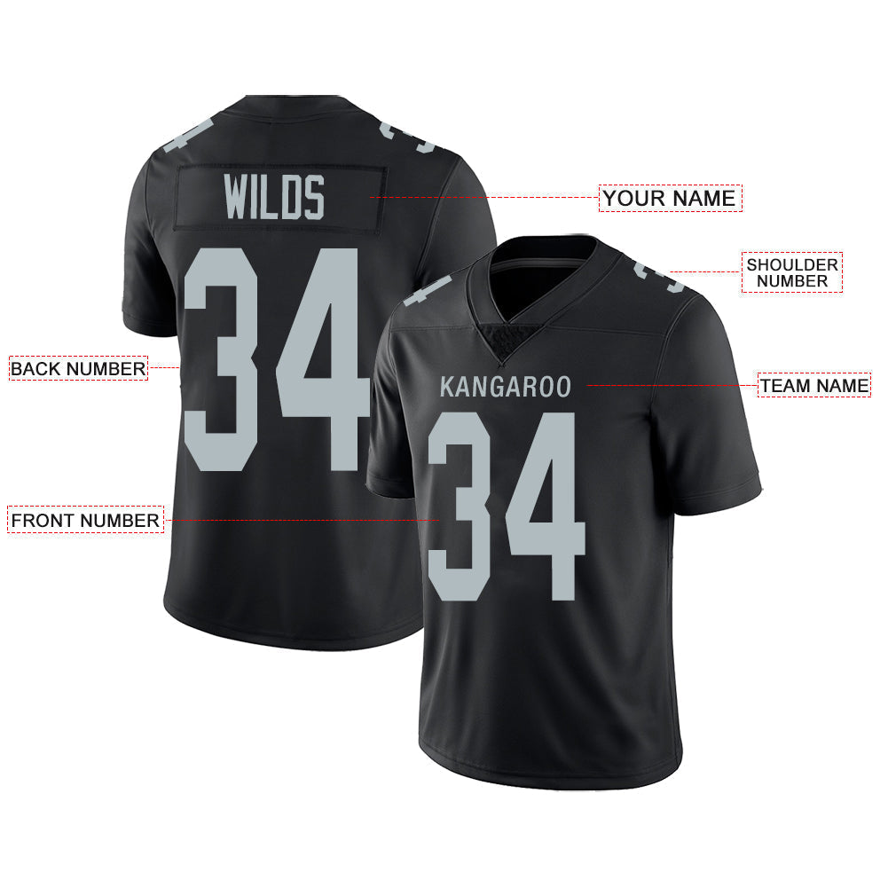 Custom Black LV Football Shirt Top