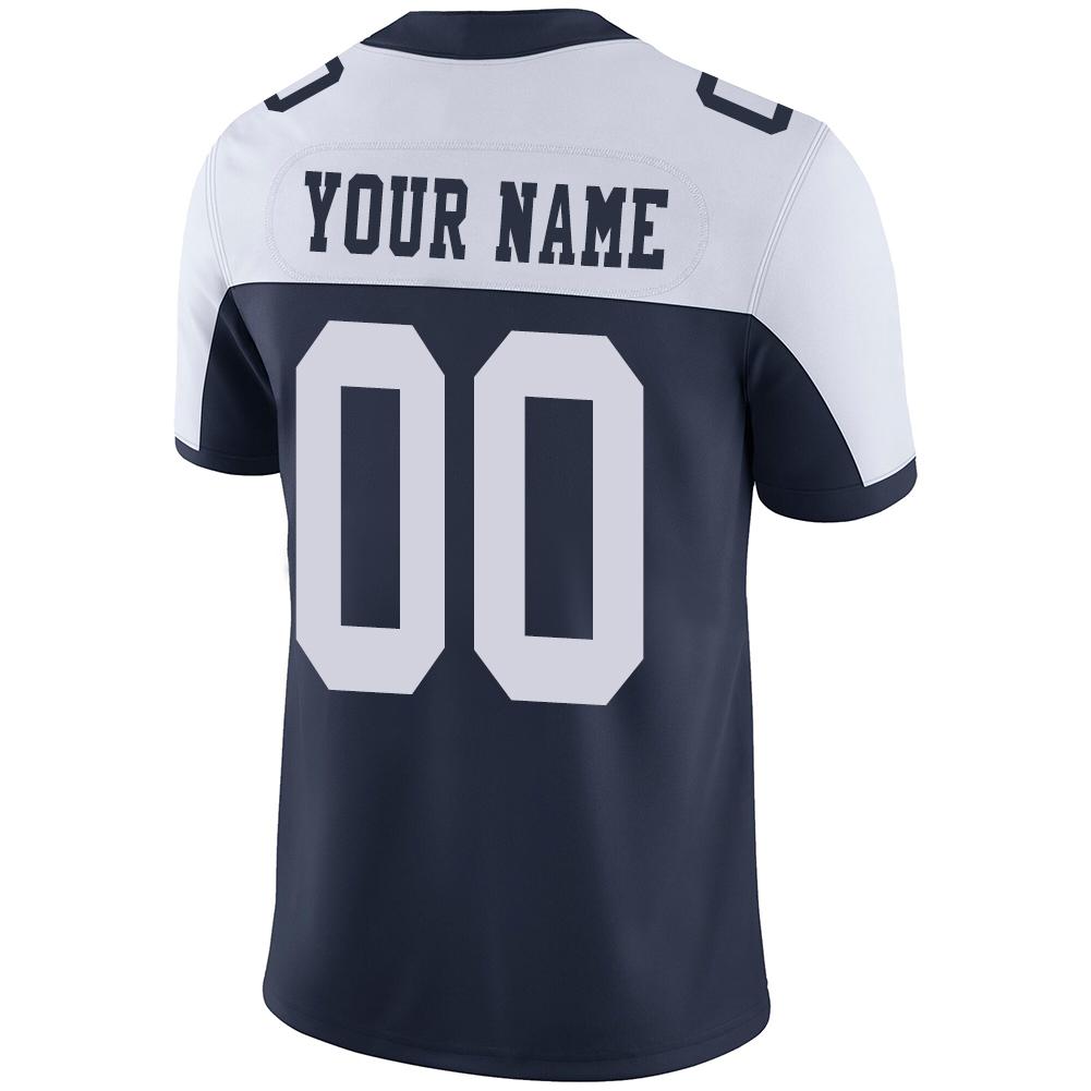 Custom Navy DAL Football Shirt Top