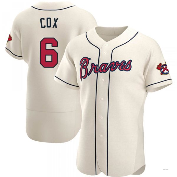 Custom #6 Cream ATL Baseball Shirt Top
